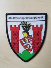 Aufnaeher gewebt Stadtforst Spremberg Grodk -